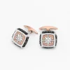 Online Zancan Gold And Diamond Cufflinks. Boutons De Manchette