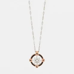 Flash Sale Zancan Gold Necklace With Wind Rose Pendant And Diamonds. Colliers