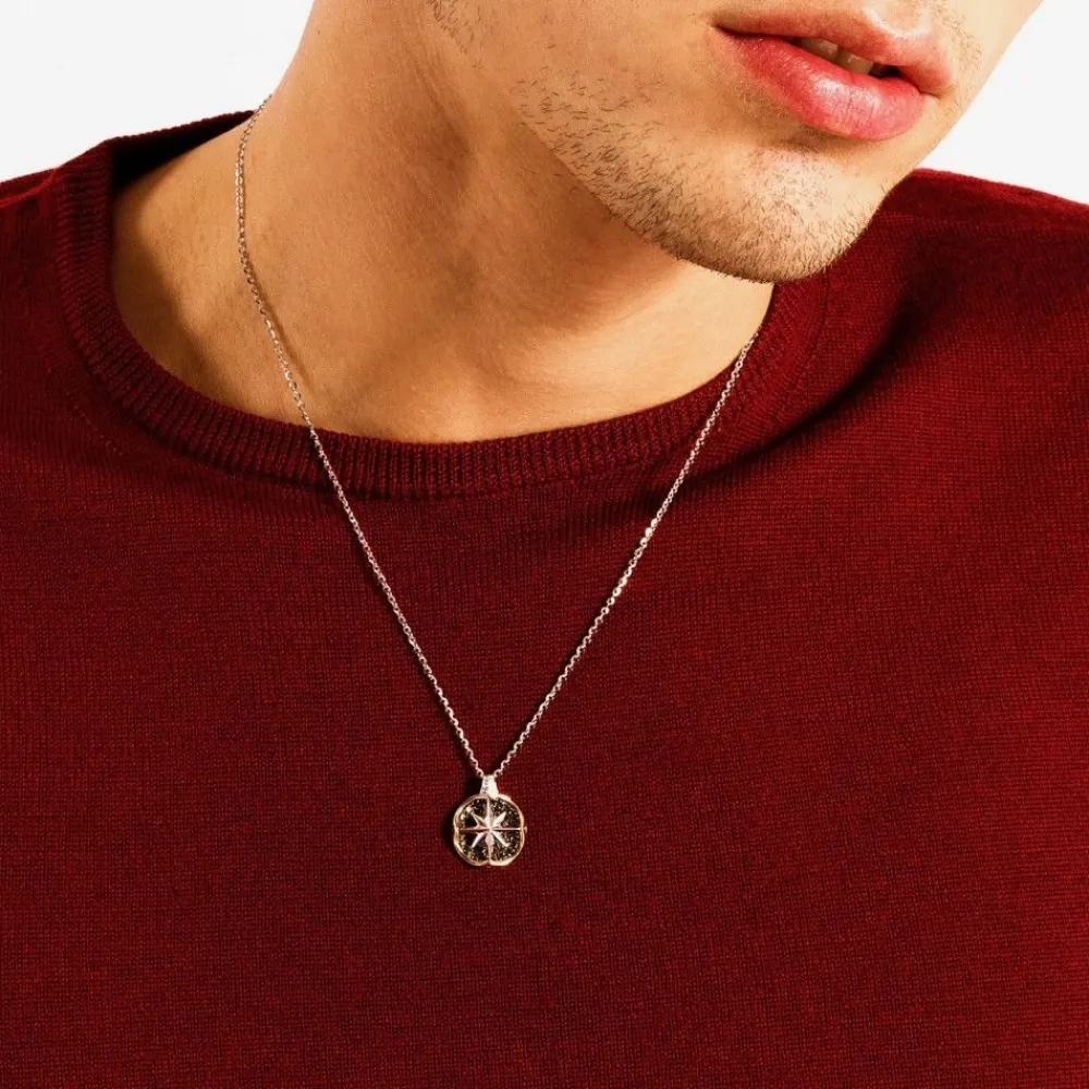 Best Zancan Gold Necklace With Wind Rose Pendant And Diamonds. Colliers