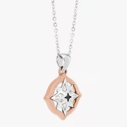 Fashion Zancan Gold Necklace With Wind Rose Pendant And Diamonds. Colliers