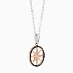 Fashion Zancan Gold Necklace With Wind Rose Pendant And Diamonds. Colliers