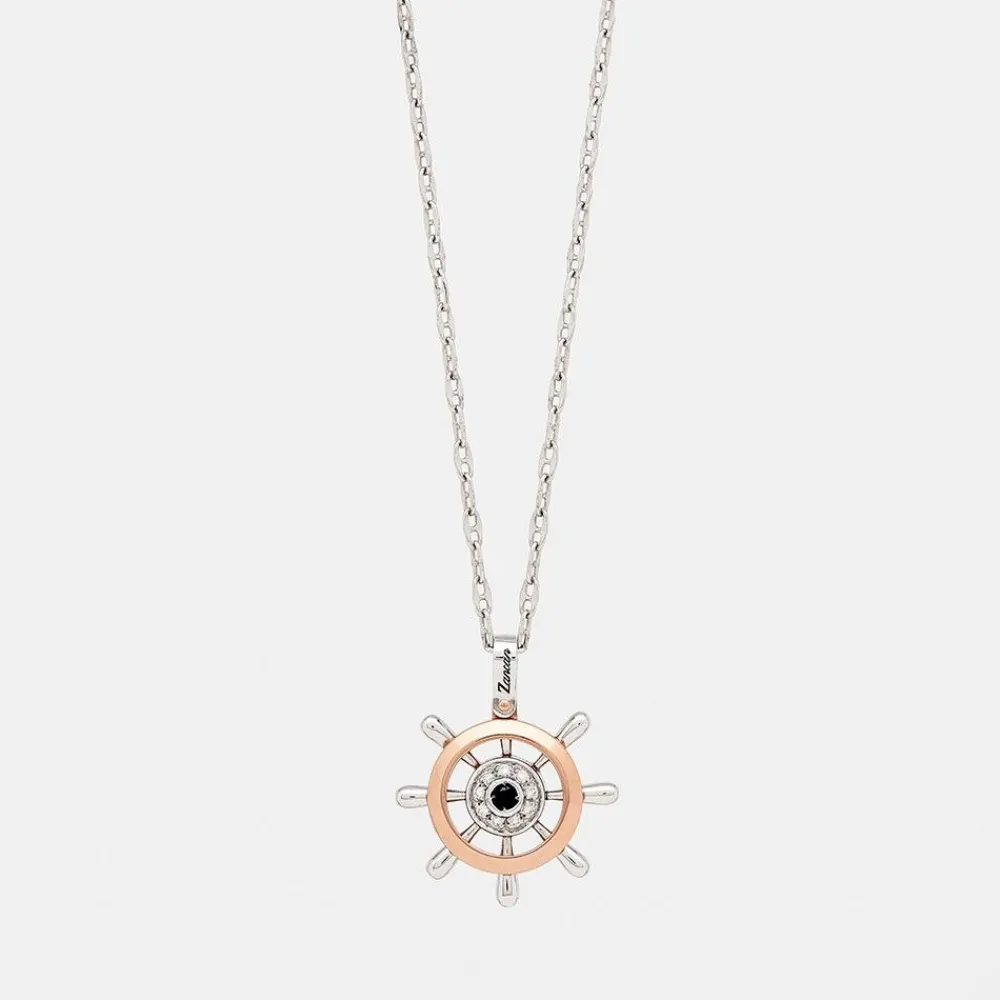 Best Zancan Gold Necklace With Helm Pendant And Diamonds. Colliers