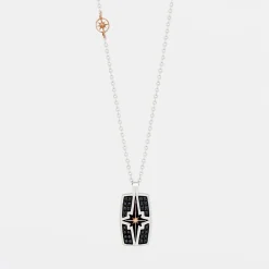 Online Zancan Gold Necklace With Wind Rose Pendant And Diamonds. Colliers