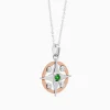 Store Zancan Gold Necklace With Wind Rose Pendant And Diamonds. Colliers