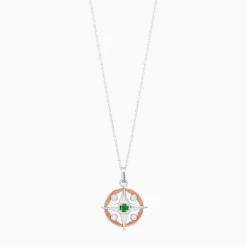 Store Zancan Gold Necklace With Wind Rose Pendant And Diamonds. Colliers