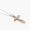 Clearance Zancan Gold Necklace With Cross And Diamonds. Colliers