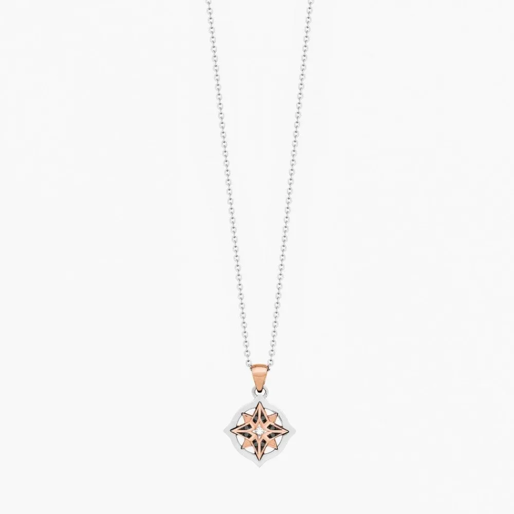 Cheap Zancan Gold Necklace With Wind Rose Pendant And Diamonds. Colliers