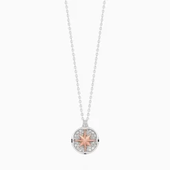 Discount Zancan Gold Necklace With Wind Rose Pendant And Diamonds. Colliers