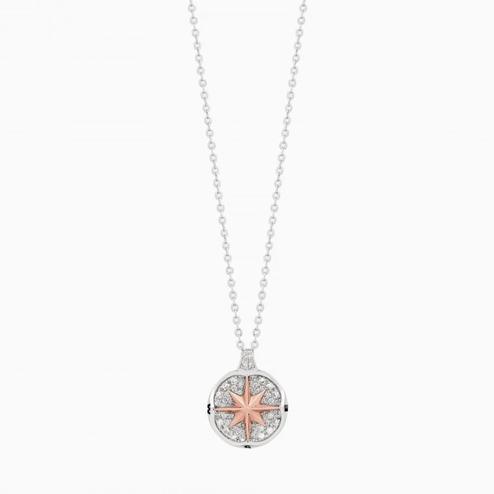 Discount Zancan Gold Necklace With Wind Rose Pendant And Diamonds. Colliers