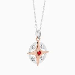 New Zancan Gold Necklace With Wind Rose Pendant And Diamonds. Colliers