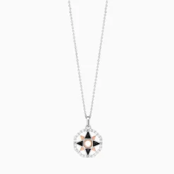 Outlet Zancan Gold Necklace With Wind Rose Pendant And Diamonds. Colliers