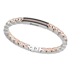 Fashion Zancan 18K Gold And Silver Bracelet With Tag And Black Stones. Bracelets