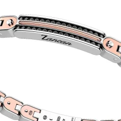 Fashion Zancan 18K Gold And Silver Bracelet With Tag And Black Stones. Bracelets