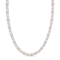 Cheap Zancan 18K Rose Gold And Silver Necklace. Colliers