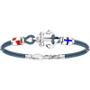 Outlet Zancan Kevlar Bracelet With Silver Anchor And Nautical Flags. Bracelets