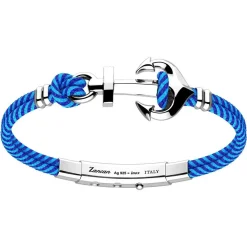 Fashion Zancan Kevlar Bracelet With Silver Anchor. Bracelets