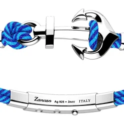 Fashion Zancan Kevlar Bracelet With Silver Anchor. Bracelets