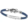Fashion Zancan Kevlar Bracelet With Flat Silver Knot. Bracelets