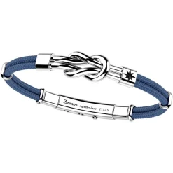 Fashion Zancan Kevlar Bracelet With Flat Silver Knot. Bracelets