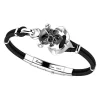 Cheap Zancan Kevlar Bracelet With Silver Skull. Bracelets