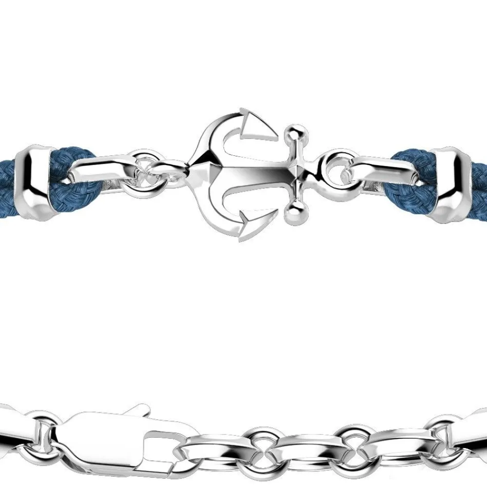 New Zancan Kevlar Bracelet With Silver Anchor. Bracelets