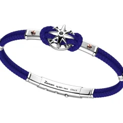 Online Zancan Kevlar Bracelet With Silver Wind Rose. Bracelets