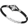 Store Zancan Kevlar Bracelet With Silver Wind Rose. Bracelets