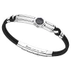 New Zancan Kevlar Bracelet With Silver Tag And Mother Of Pearl. Bracelets