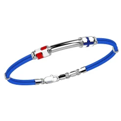 Best Sale Zancan Kevlar Bracelet With Nautical Flags And Silver Tag. Bracelets