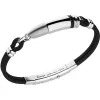 Outlet Zancan Kevlar Bracelet With Silver Bullet And Black Stones. Bracelets