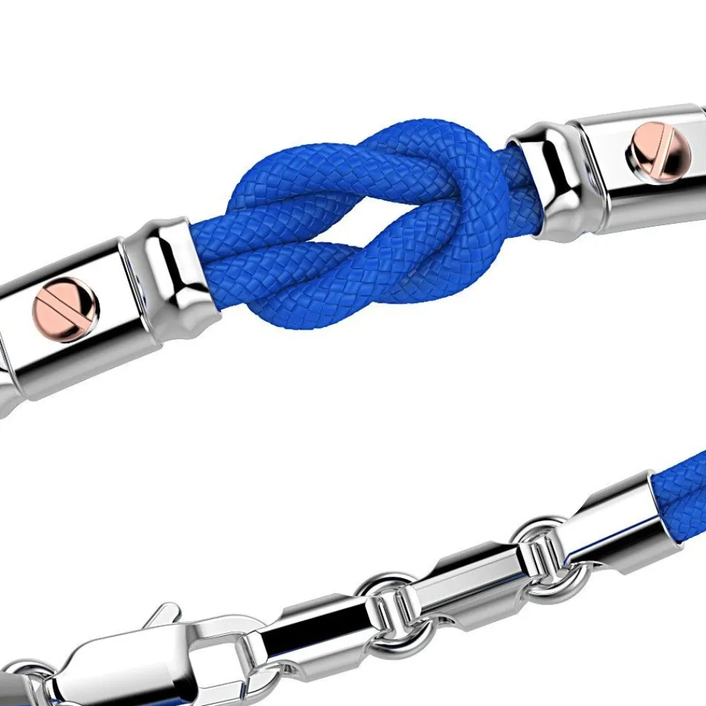Clearance Zancan Kevlar Bracelet With Nautical Knot And Rose Gold Screws. Bracelets