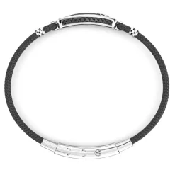Shop Zancan Kevlar Bracelet With Silver Tag. Bracelets