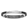 New Zancan Kevlar Bracelet With Silver Tag And Black Stones. Bracelets