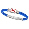 Discount Zancan Kevlar Bracelet With Lacquered Silver Nautical Flag And Rose Gold Screws. Bracelets