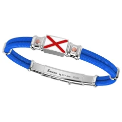 Discount Zancan Kevlar Bracelet With Lacquered Silver Nautical Flag And Rose Gold Screws. Bracelets