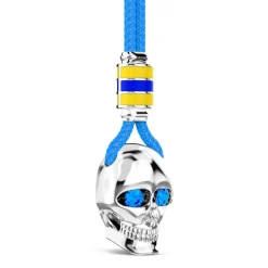 Sale Zancan Kevlar Necklace With Silver Skull Pendant. Colliers