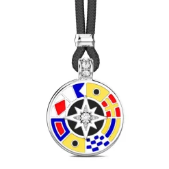 Store Zancan Kevlar Necklace With Silver Pendant And Lacquered Details. Colliers