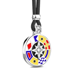 Store Zancan Kevlar Necklace With Silver Pendant And Lacquered Details. Colliers