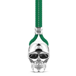 Best Sale Zancan Kevlar Necklace With Silver Skull Pendant. Colliers