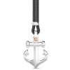 Cheap Zancan Kevlar Necklace With Silver Pendant And Anchor. Colliers