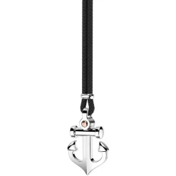 Cheap Zancan Kevlar Necklace With Silver Pendant And Anchor. Colliers