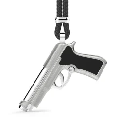Online Zancan Kevlar Necklace With Silver Gun Colliers