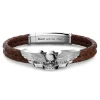 Online Zancan Leather And Silver Winged Skull Bracelet. Bracelets