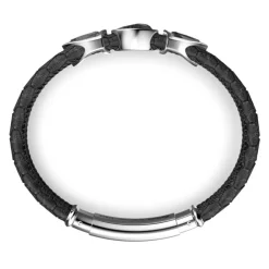 Best Sale Zancan Leather Bracelet With Crowned Silver Skull And Red Stones. Bracelets
