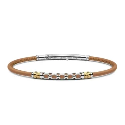 Best Sale Zancan Leather Bracelet With Silver Tag. Bracelets