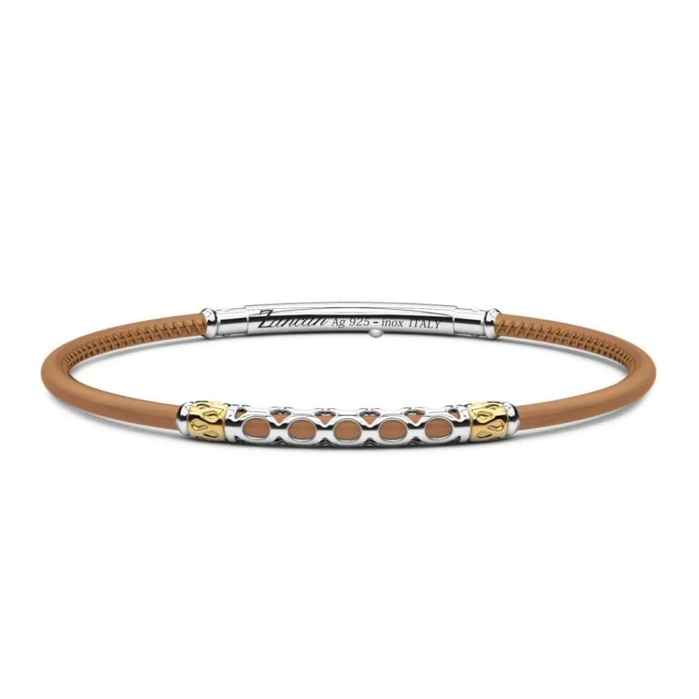 Best Sale Zancan Leather Bracelet With Silver Tag. Bracelets
