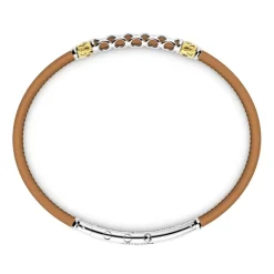 Best Sale Zancan Leather Bracelet With Silver Tag. Bracelets