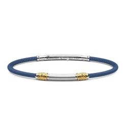 Shop Zancan Leather Bracelet With Silver Tag. Bracelets