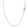Clearance Zancan Link-Only Silver Necklace With Nautical Flags. Colliers