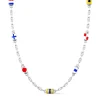 Best Sale Zancan Link-Only Silver Necklace With Nautical Flags. Colliers